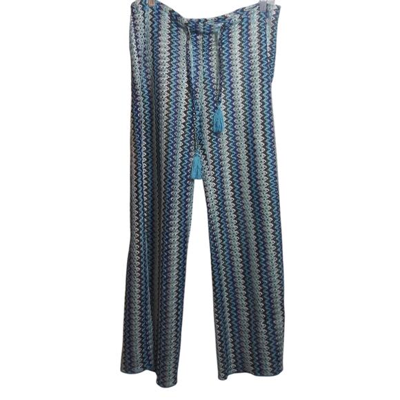 Becca By Rebecca Virtue Sundown Multi Color Split Leg Swim Cover-Up Pants Size S - Picture 1 of 8
